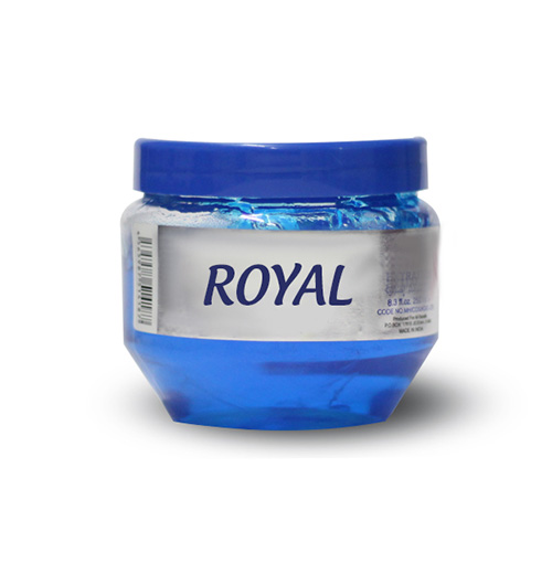 A product shot of Royal Ice Gel showcasing its luxurious packaging and repeated branding for emphasis